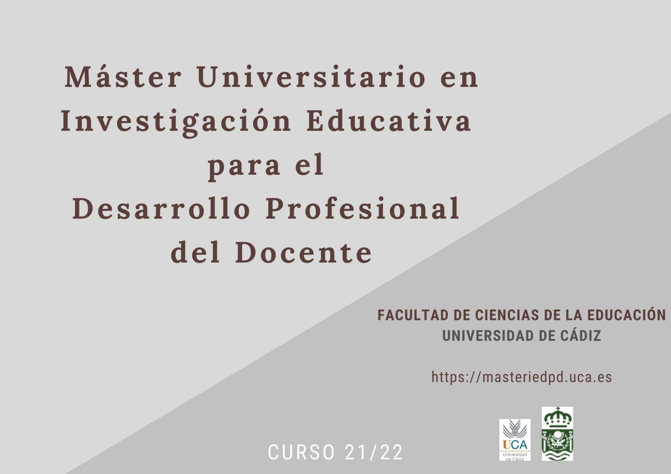 Comienza un nuevo curso del Máster en Investigación Educativa para el Desarrollo Profesional del ...