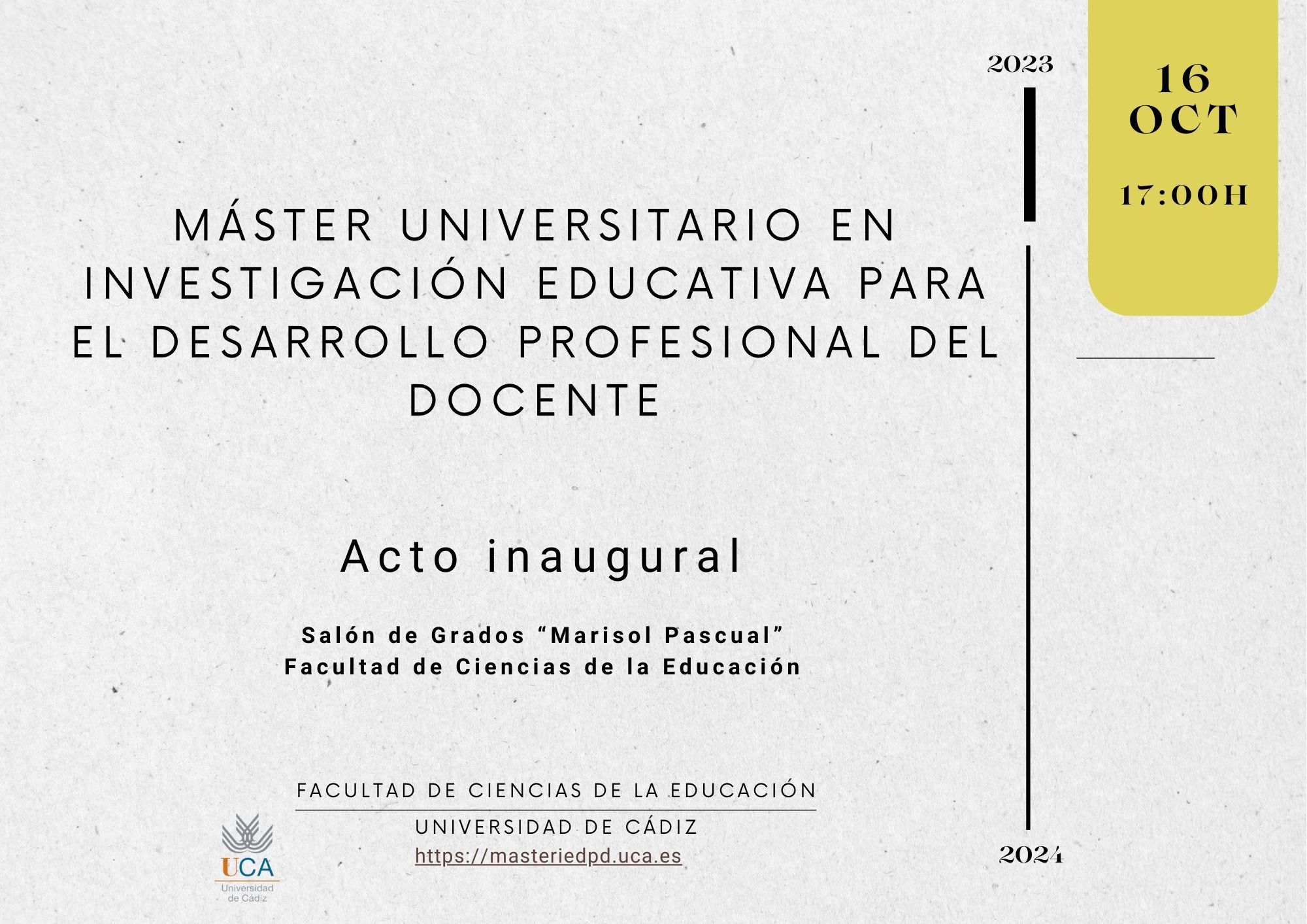 Acto de inauguración Máster IEDPD 23/24