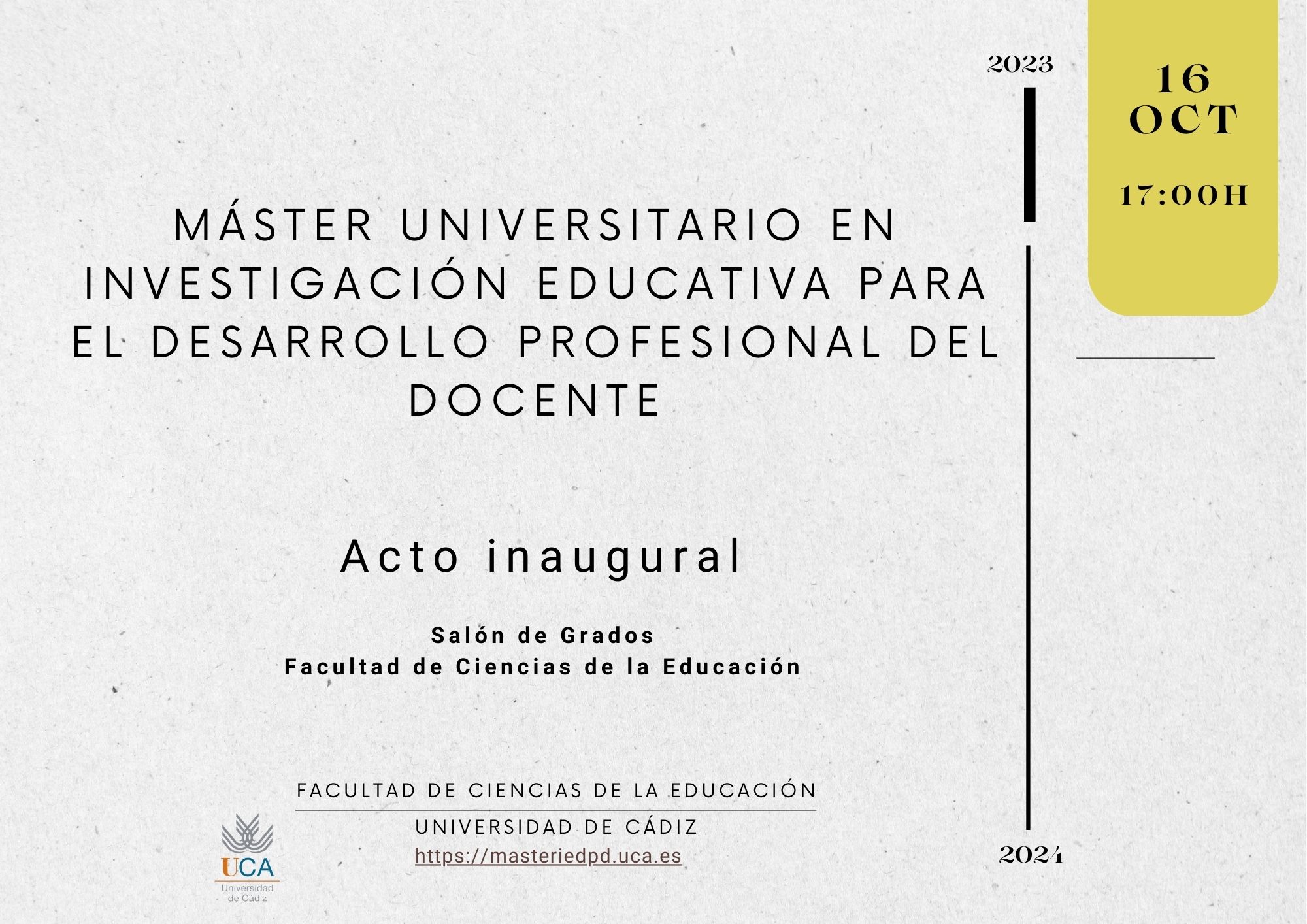 Acto inaugural Máster IEDPD
