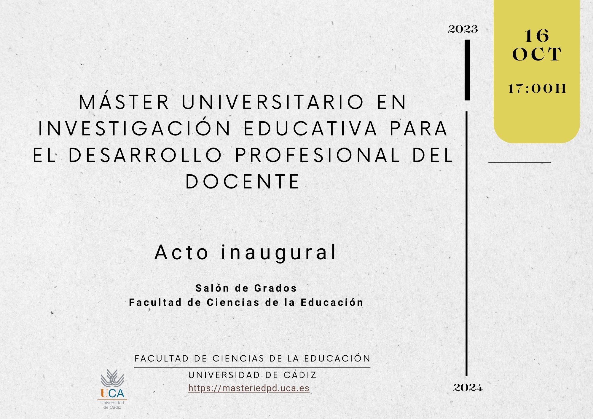 Acto inaugural Máster IEDPD